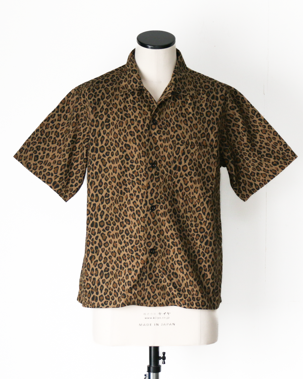 ¥36,300【RUSSELUNO/5】サスペンダーロングスリーブシャツ　豹柄 COLIMBO ZB-0314 MODEST OPEN COLLAR SHIRT “LEOPARD PATTERN