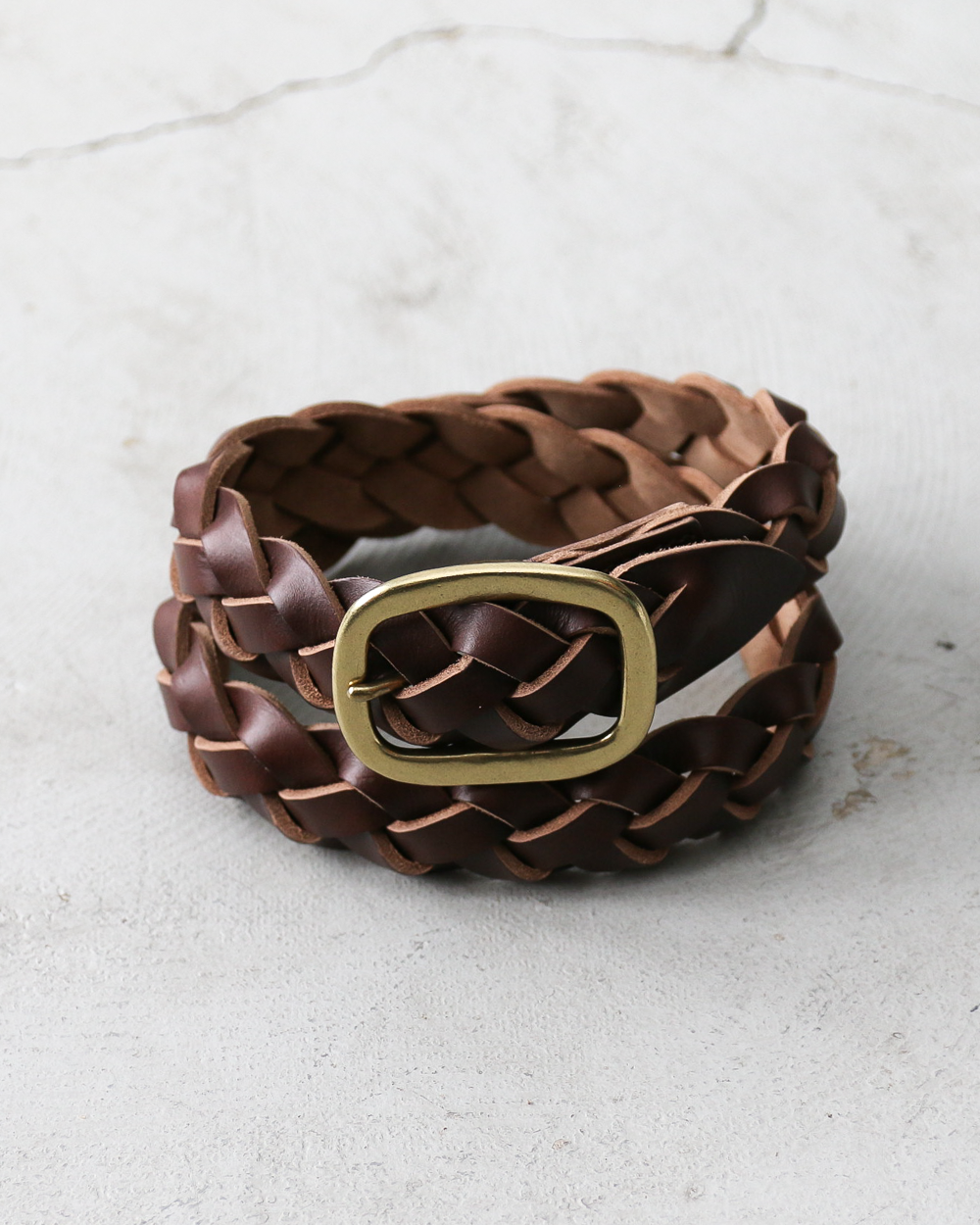 OPUS OHB-03 CHROMEXCEL US Oil LEATHER MESHBELT Brown｜クロム
