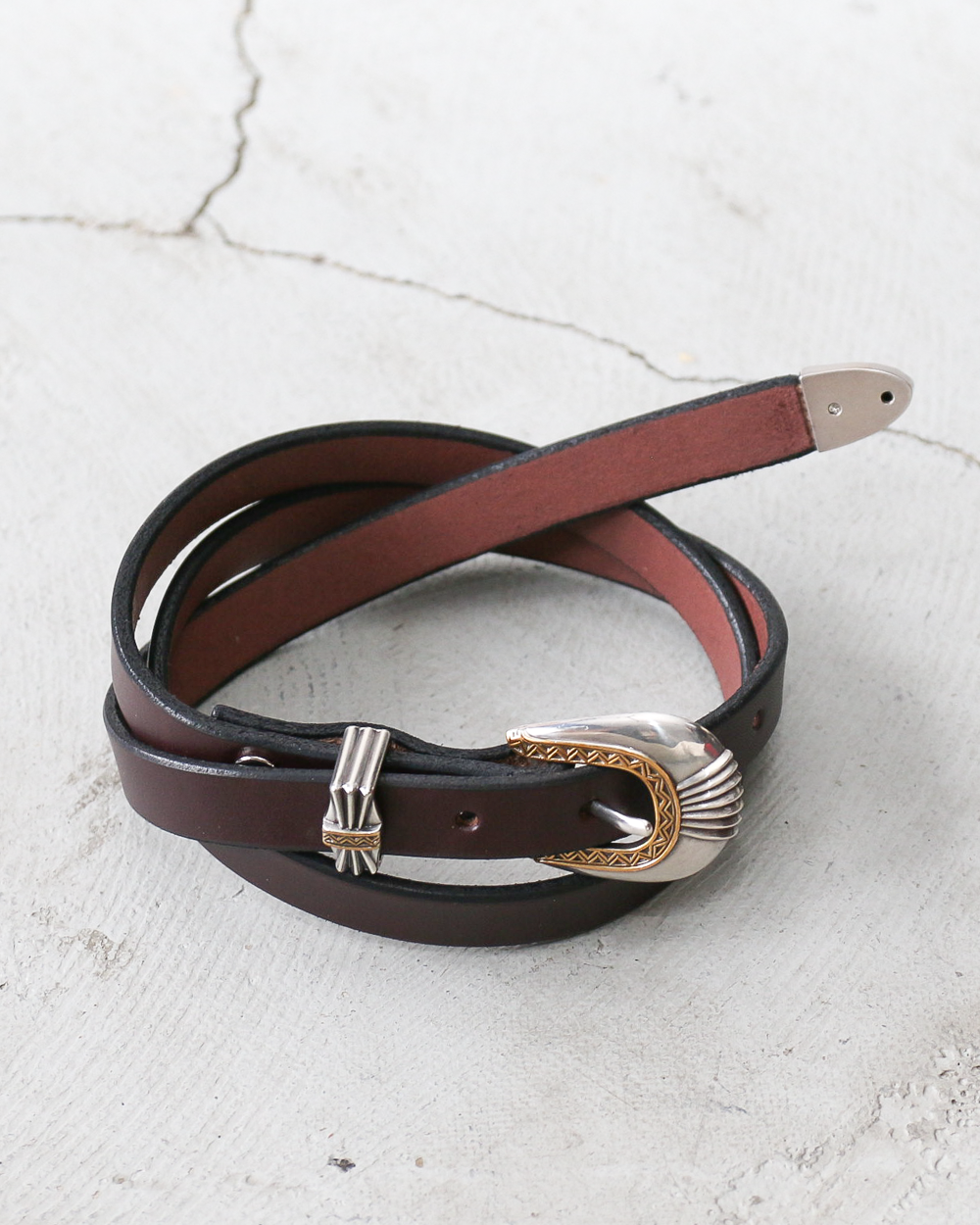 MOONSHINE LEATHER Made In USA Del Rio Buckle Western Leather Long