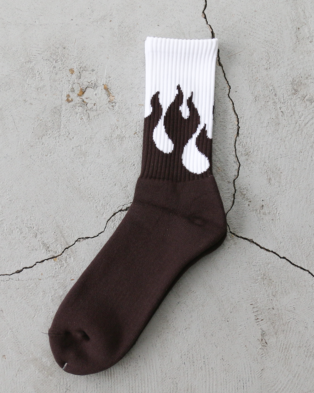 TONY SOCKS FIRE PATTERN Black×White｜ファイヤーパターン ソックス
