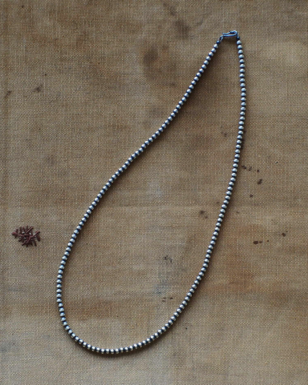 USA Indian jewelry インディアンジュエリー　シルバー Indian Jewelry インディアンジュエリー Navajo Pearl Necklace 4mm