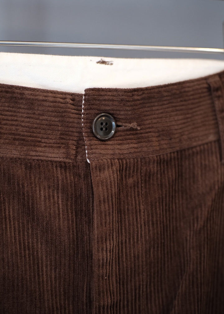 【PATHLOW】H.UNIT エイチ ユニット Corduroy crown size trousers BROWN