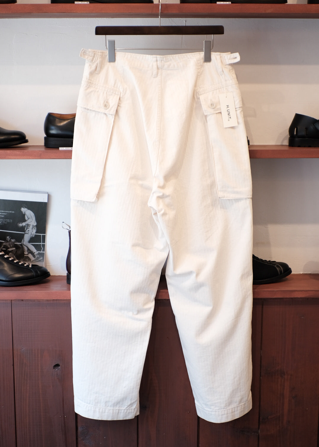 【PATHLOW】H.UNIT エイチユニット HBT military trousers (Used wash) Kinari