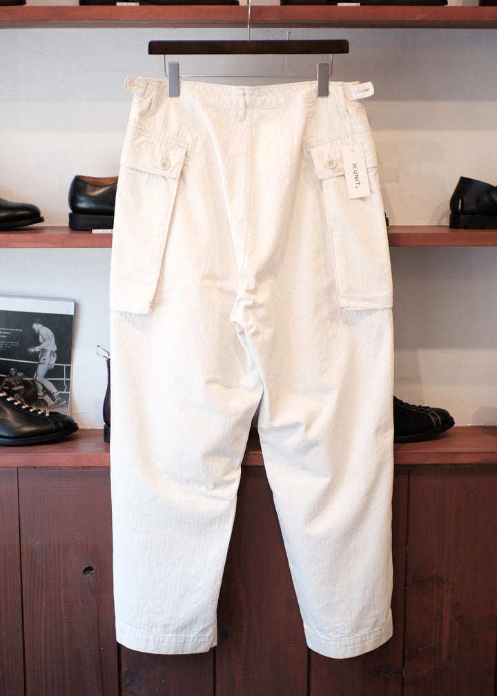 【PATHLOW】H.UNIT エイチユニット HBT military trousers (Used wash) Kinari