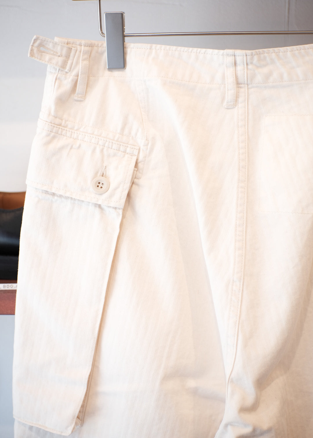 【PATHLOW】H.UNIT エイチユニット HBT military trousers (Used wash) Kinari