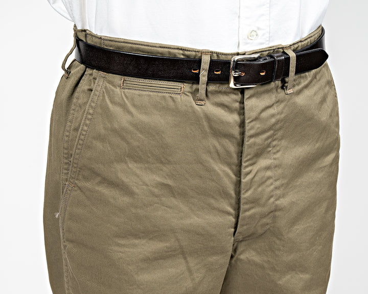 WORKERS ワーカーズ Officer Trousers, Regular Fit, 8 oz Hunter Green Chino