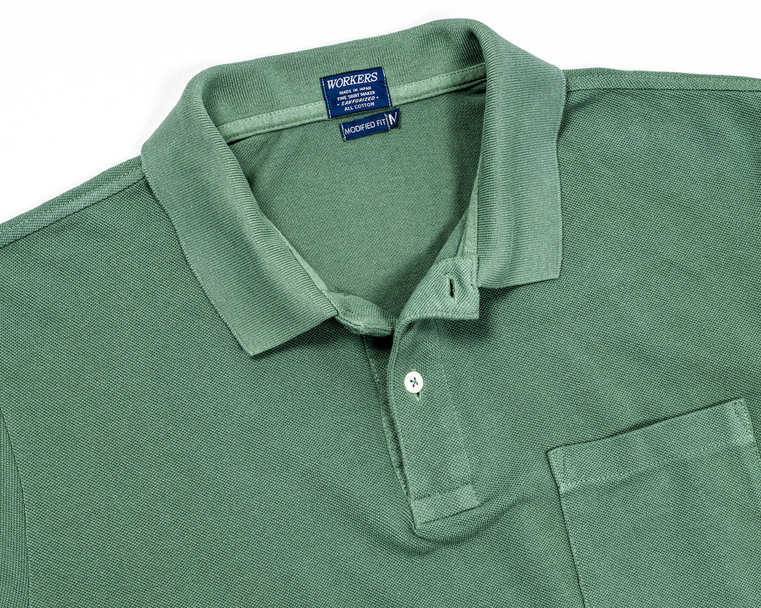 WORKERS Modified Fit Polo Forest Green