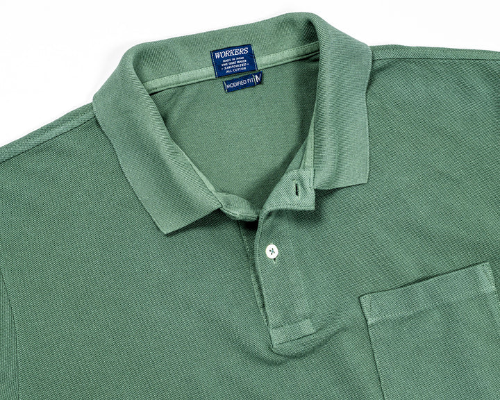 WORKERS Modified Fit Polo Forest Green