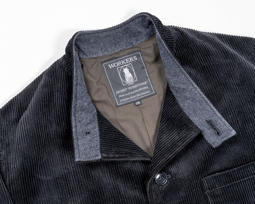 WORKERS ワーカーズ Forestier, Heavy Corduroy, Black