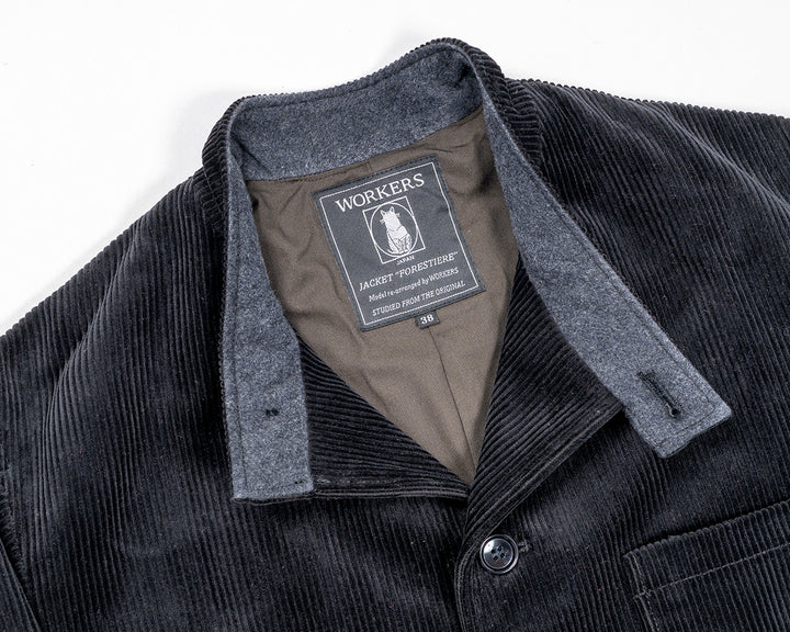 WORKERS ワーカーズ Forestier, Heavy Corduroy, Black