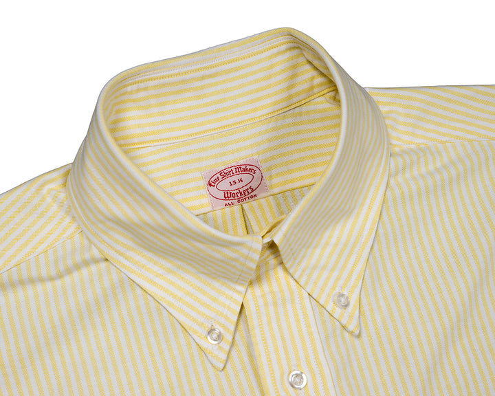 WORKERS ワーカーズ 7 Button BD, Stripe OX, Yellow