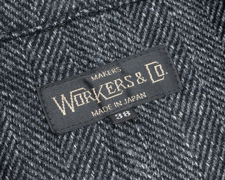 WORKERS ワーカーズ Lounge Jacket, Twisted Herringbone Tweed