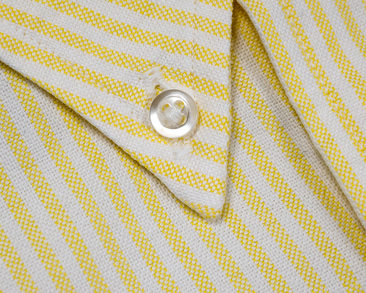 WORKERS ワーカーズ 7 Button BD, Stripe OX, Yellow