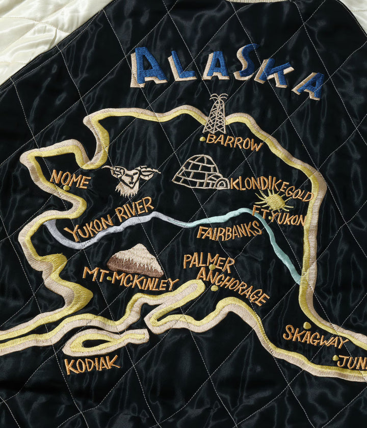 TAILOR TOYO テーラー東洋 TT15974-145 Late 1950s Style Velveteen Souvenir Jacket “POLAR BEAR” × “ALASKA MAP”