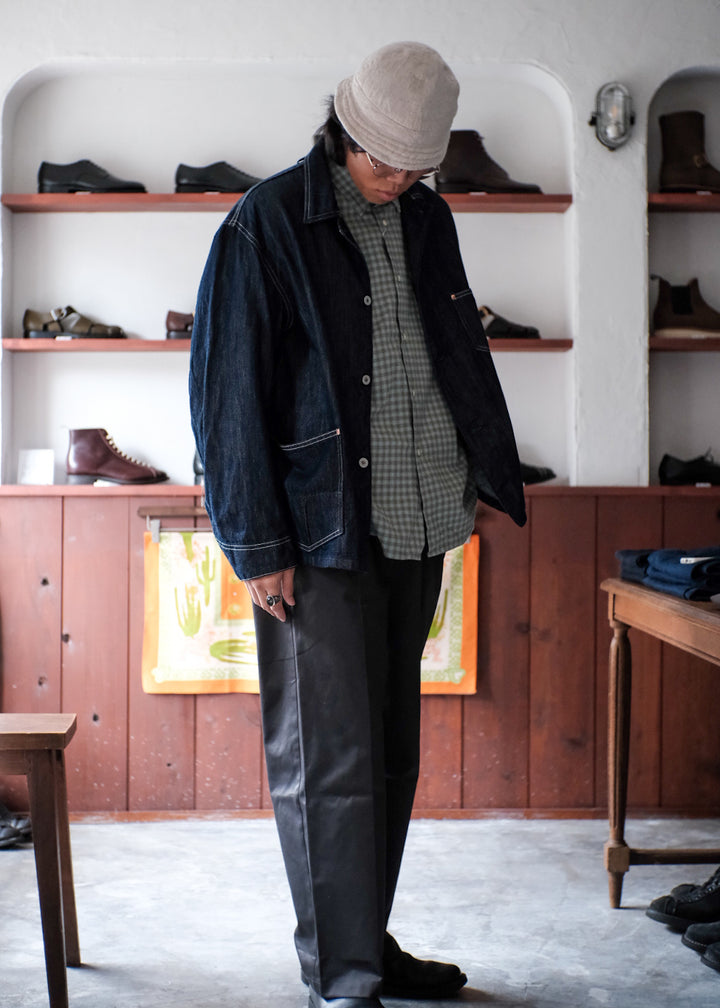 【PATHLOW】MANUAL ALPHABET BRUSHED TWILL CHECK LOOSE FIT R/C SHIRTS