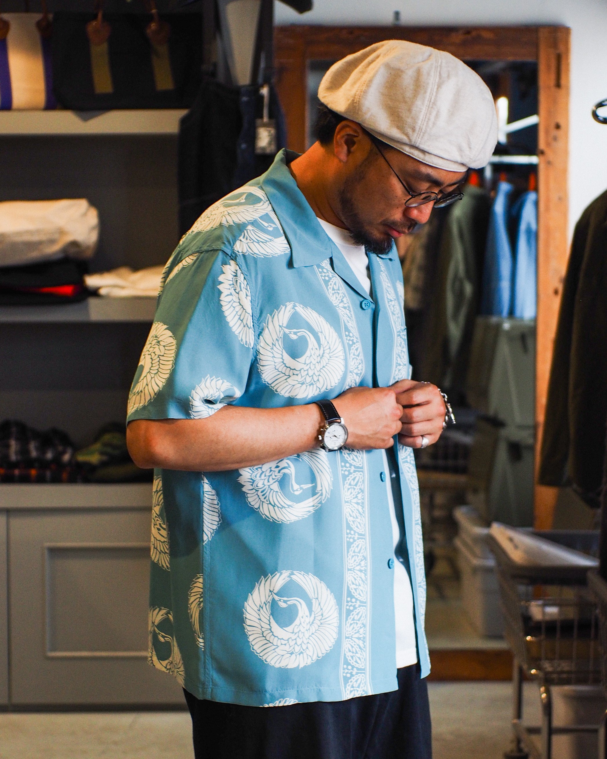 SUN SURF SS39629 RAYON HAWAIIAN SHIRT “ORIENTAL BORDER”｜レーヨン