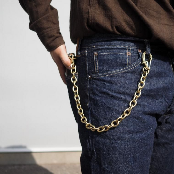 INCEPTION インセプション F HOLE CARABINER WALLET CHAIN 真鍮