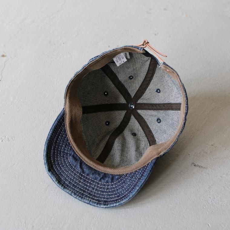 HIGHER ハイアー  SELVAGE DENIM CAP ユーズド加工   HT18006