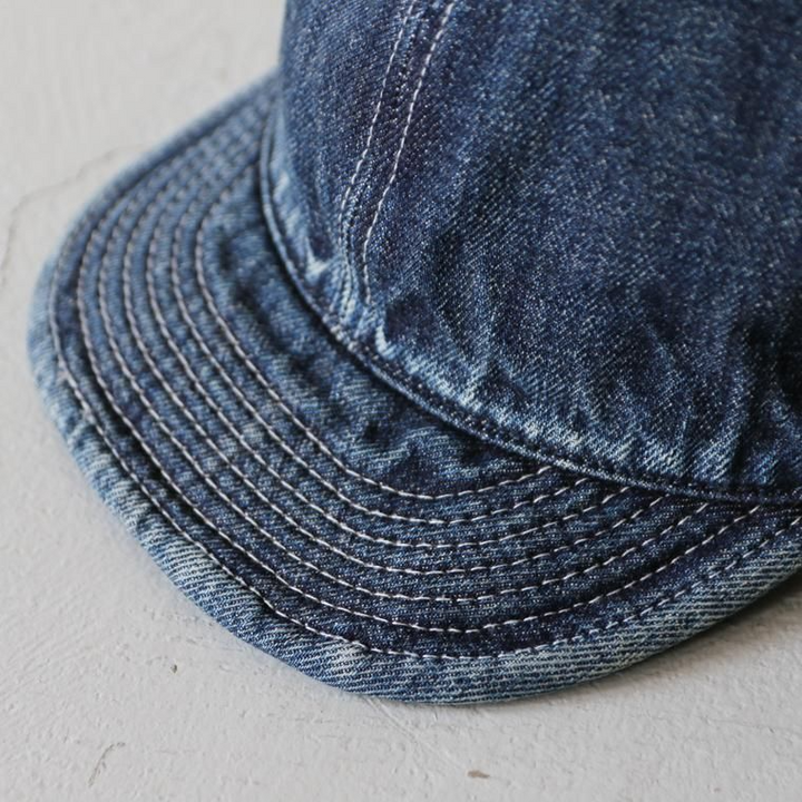 HIGHER ハイアー  SELVAGE DENIM CAP ユーズド加工   HT18006