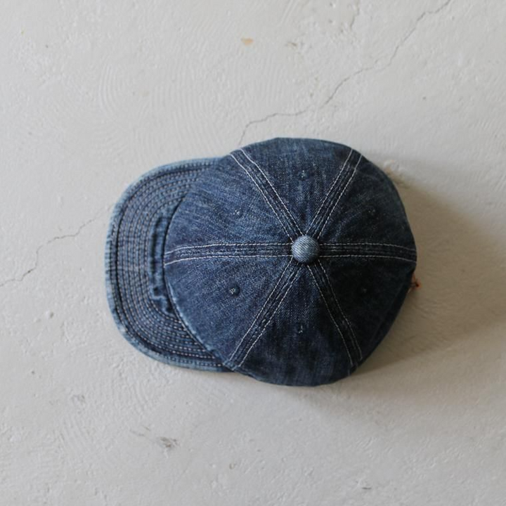 HIGHER ハイアー  SELVAGE DENIM CAP ユーズド加工   HT18006