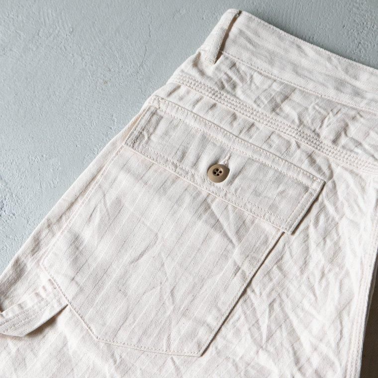 FOB factory エフオービーファクトリー F0485 HERRINGBONE PAINTER PANTS Ecru