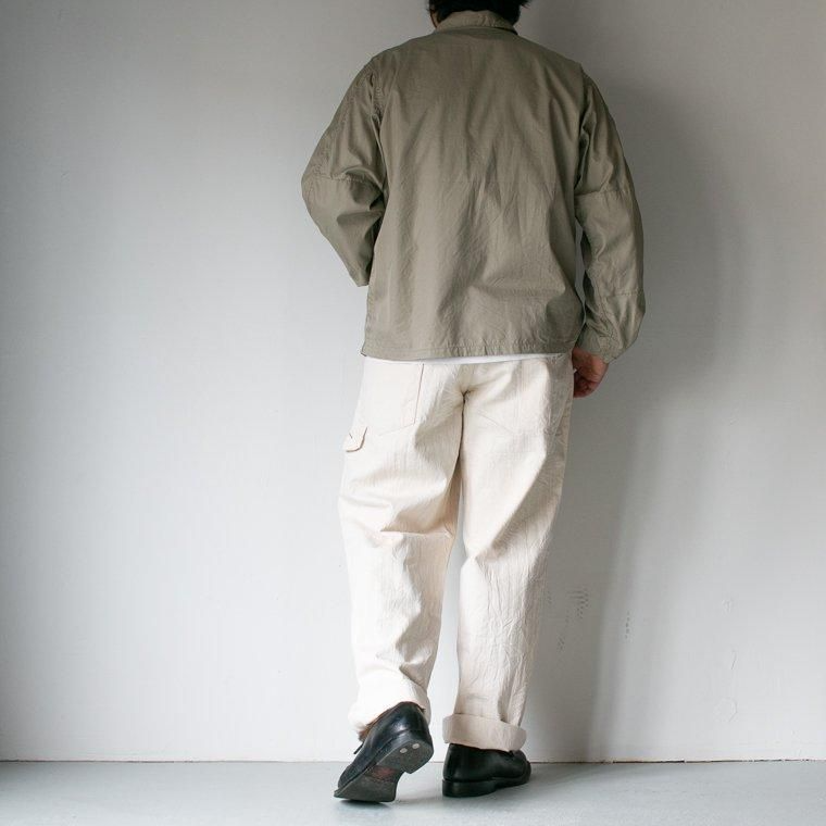 FOB factory エフオービーファクトリー F0485 HERRINGBONE PAINTER PANTS Ecru