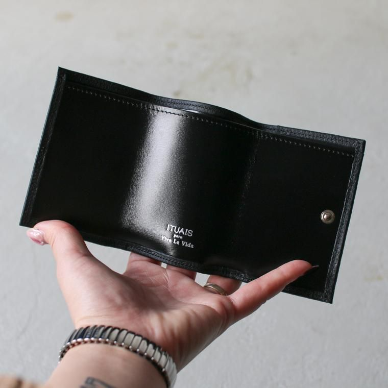 ITUAIS イトゥアイス COMPACT WALLET Black