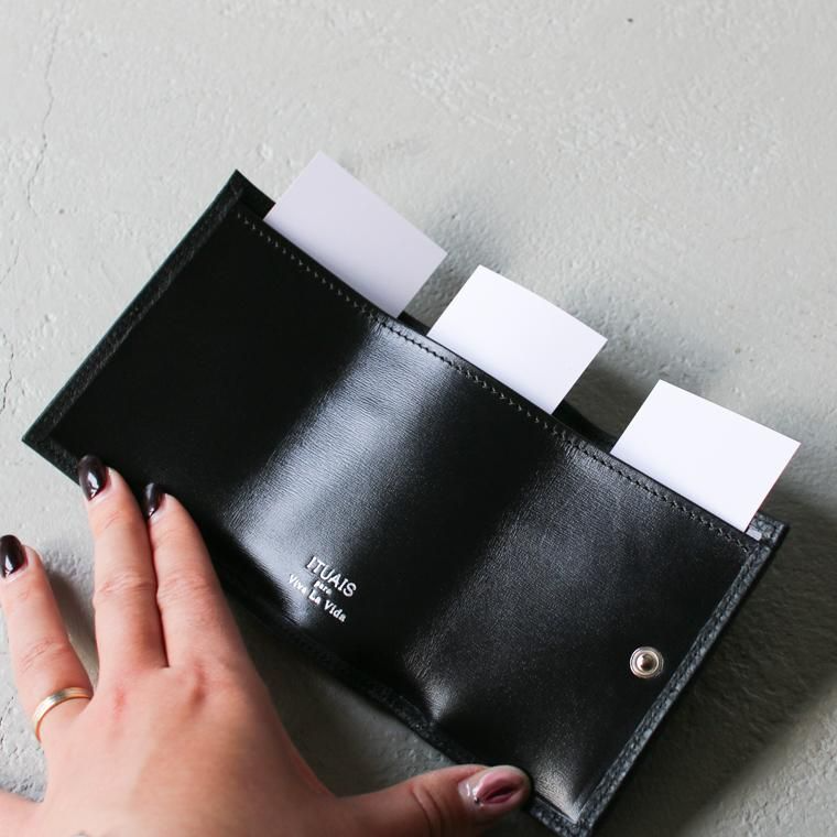 ITUAIS イトゥアイス COMPACT WALLET Black