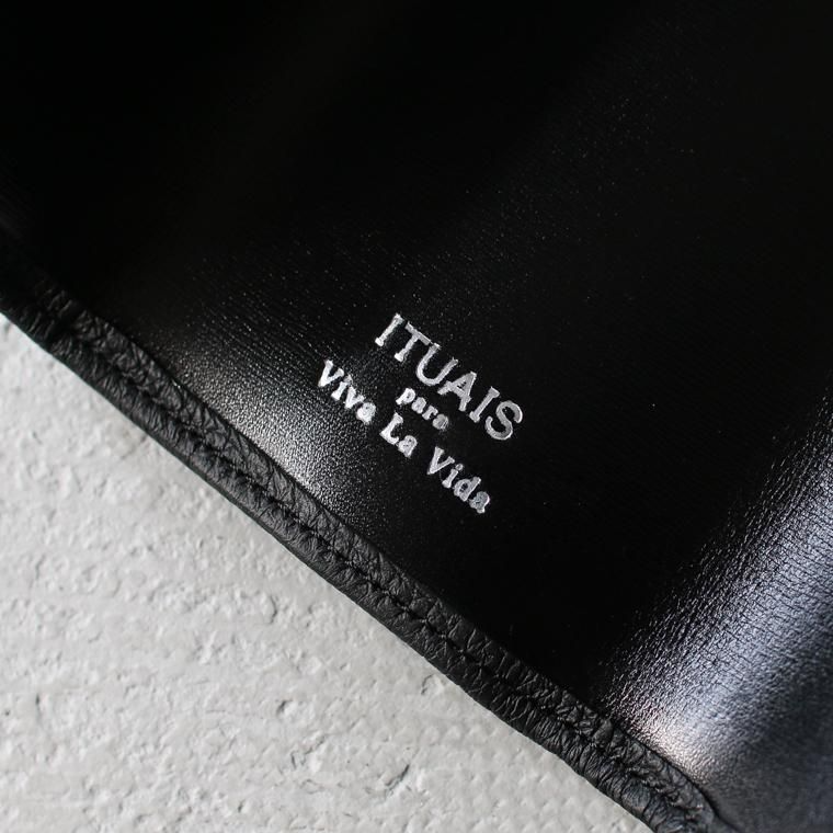 ITUAIS イトゥアイス COMPACT WALLET Black