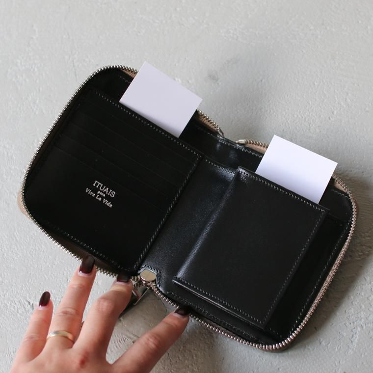ITUAIS イトゥアイス RO-RO WALLET SHORT Greige