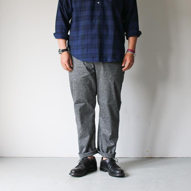 FOB factory エフオービーファクトリー F0488 EASY PANTS チャコール
