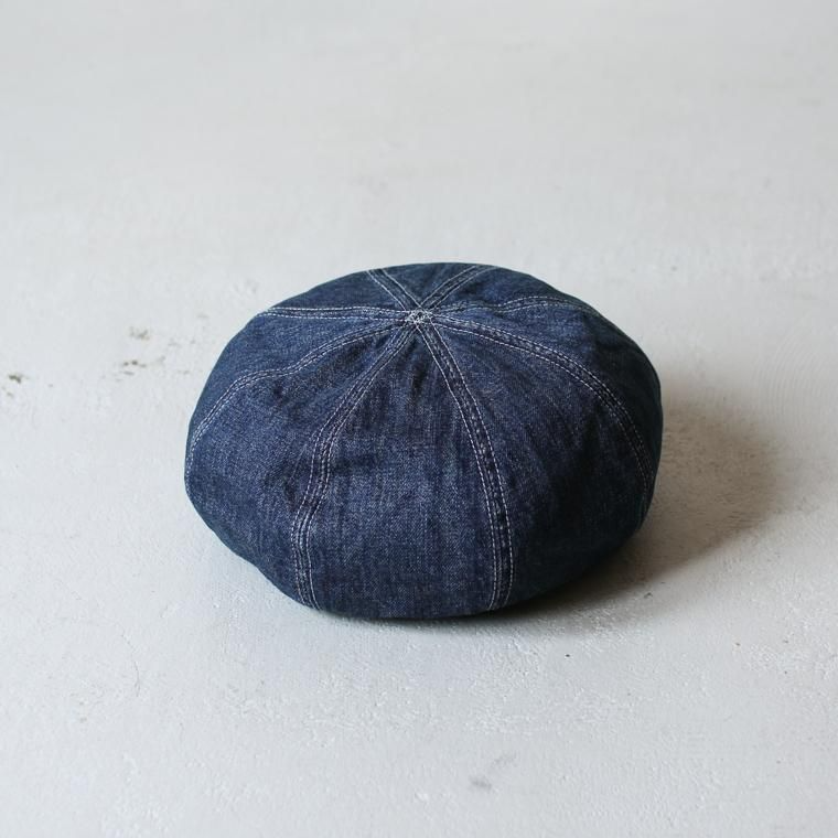 HIGHER ハイアー  SELVEDGE DENIM WIDE BERET ユーズド加工 HT21014