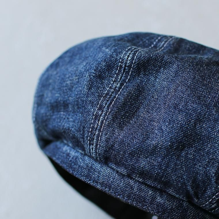 HIGHER ハイアー  SELVEDGE DENIM WIDE BERET ユーズド加工 HT21014