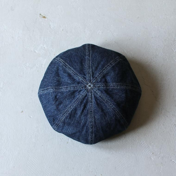 HIGHER ハイアー  SELVEDGE DENIM WIDE BERET ユーズド加工 HT21014