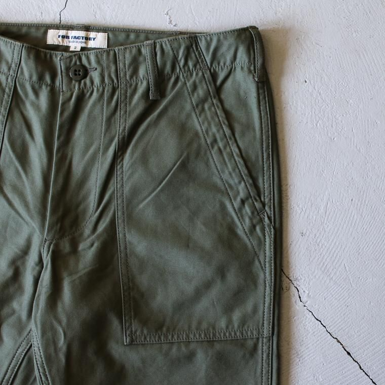 FOB factory エフオービーファクトリー F0431 BAKER PANTS Olive