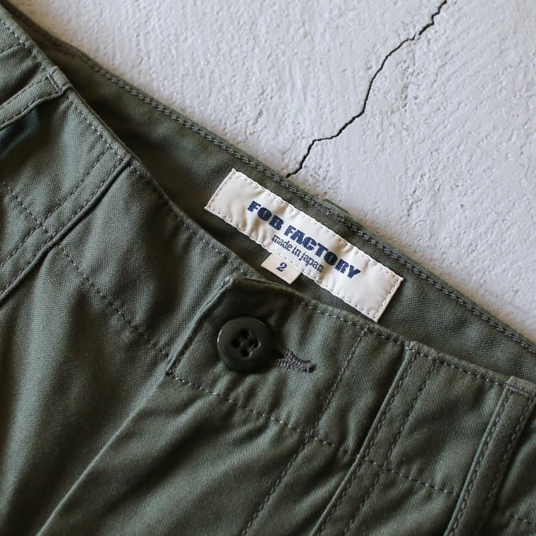 FOB factory エフオービーファクトリー F0431 BAKER PANTS Olive