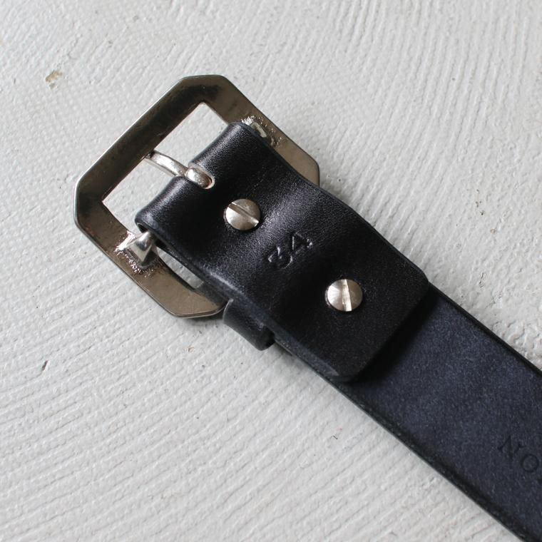 Mr.OLDMAN×INCEPTION ミスターオールドマン×インセプション  SADDLE LEATHER SHELL STUDS BELT ブラック
