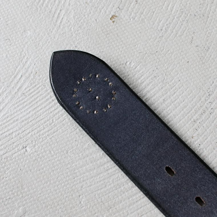 Mr.OLDMAN×INCEPTION ミスターオールドマン×インセプション  SADDLE LEATHER SHELL STUDS BELT ブラック