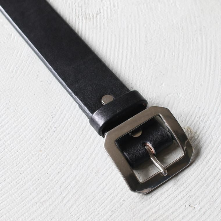 Mr.OLDMAN×INCEPTION ミスターオールドマン×インセプション  SADDLE LEATHER SHELL STUDS BELT ブラック