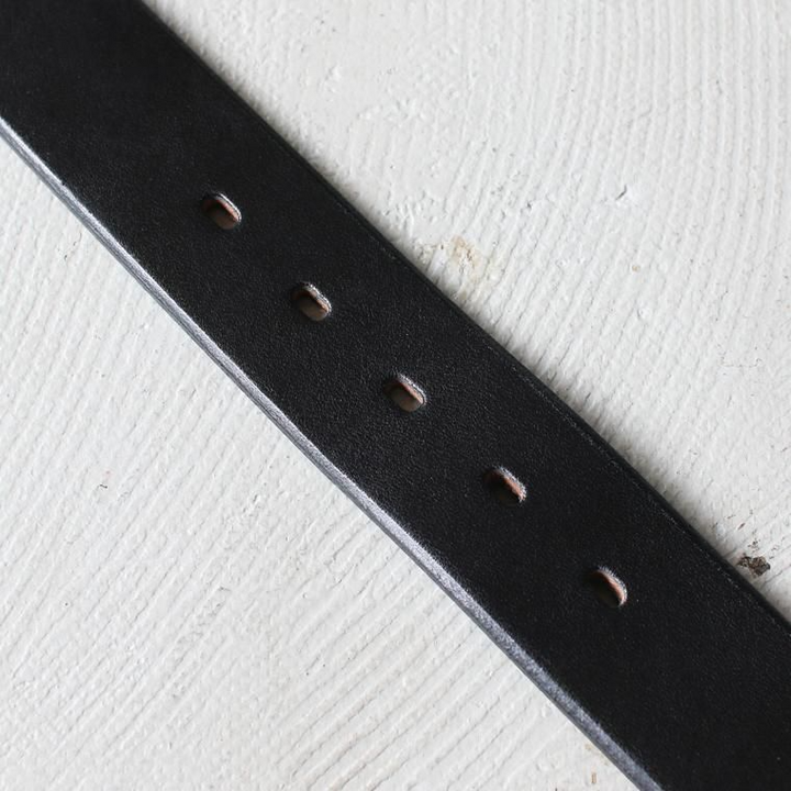 Mr.OLDMAN×INCEPTION ミスターオールドマン×インセプション  SADDLE LEATHER SHELL STUDS BELT ブラック