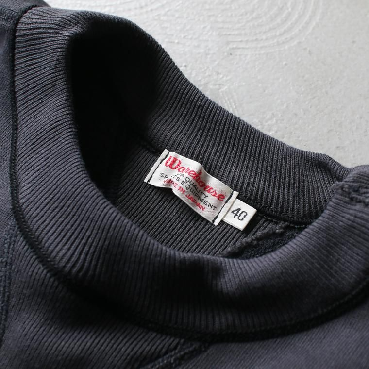 WAREHOUSE ウエアハウス Lot401 吊り編みクルースウェット CREW SWEAT スミクロ