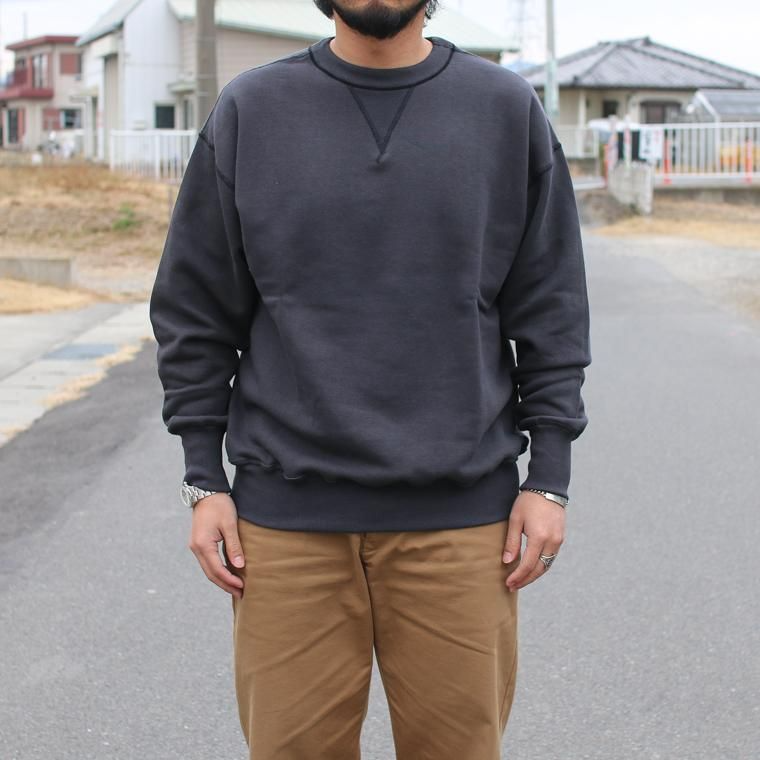 WAREHOUSE ウエアハウス Lot401 吊り編みクルースウェット CREW SWEAT スミクロ