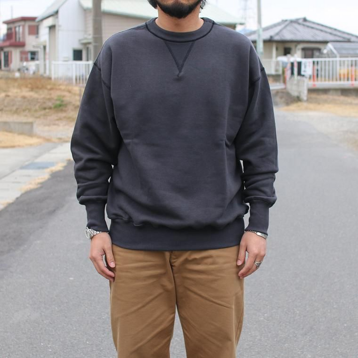 WAREHOUSE ウエアハウス Lot401 吊り編みクルースウェット CREW SWEAT スミクロ