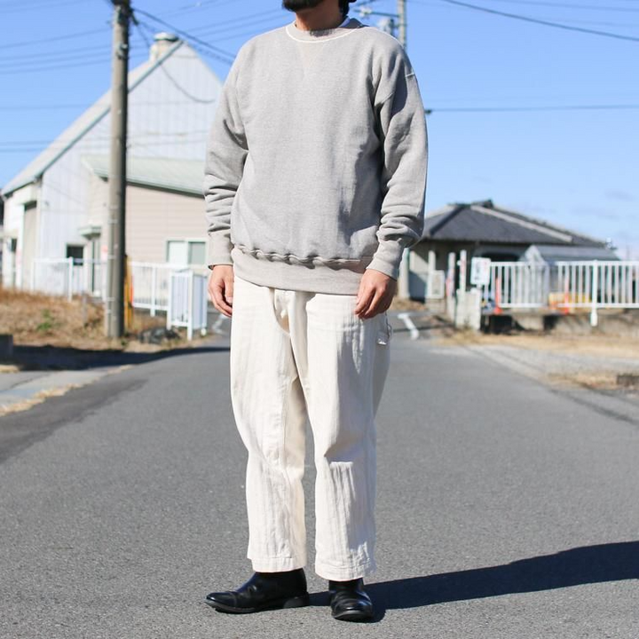WAREHOUSE ウエアハウス Lot401 吊り編みクルースウェット CREW SWEAT 杢グレ