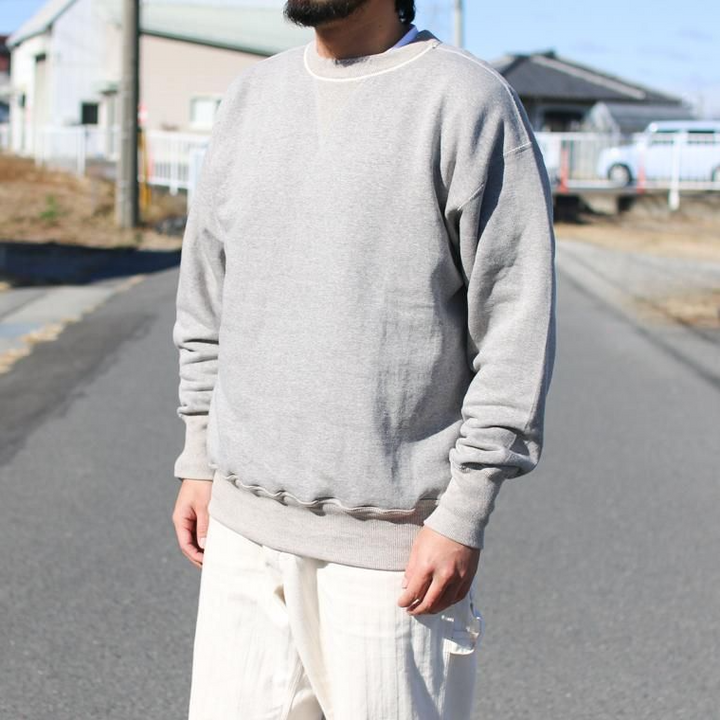 WAREHOUSE ウエアハウス Lot401 吊り編みクルースウェット CREW SWEAT 杢グレ