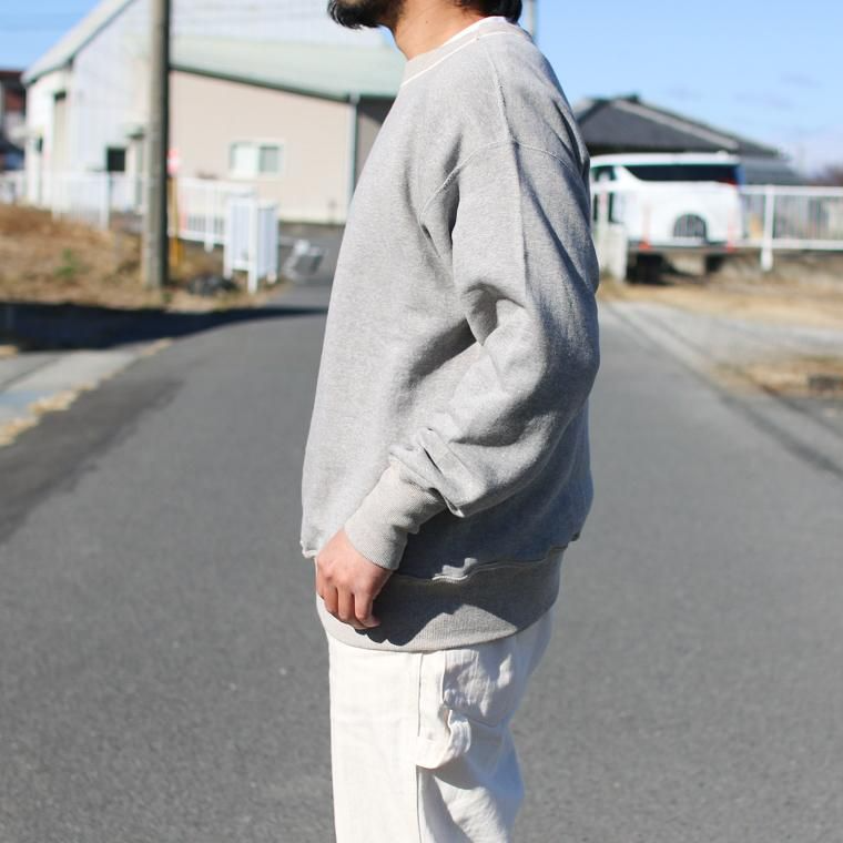 WAREHOUSE ウエアハウス Lot401 吊り編みクルースウェット CREW SWEAT 杢グレ