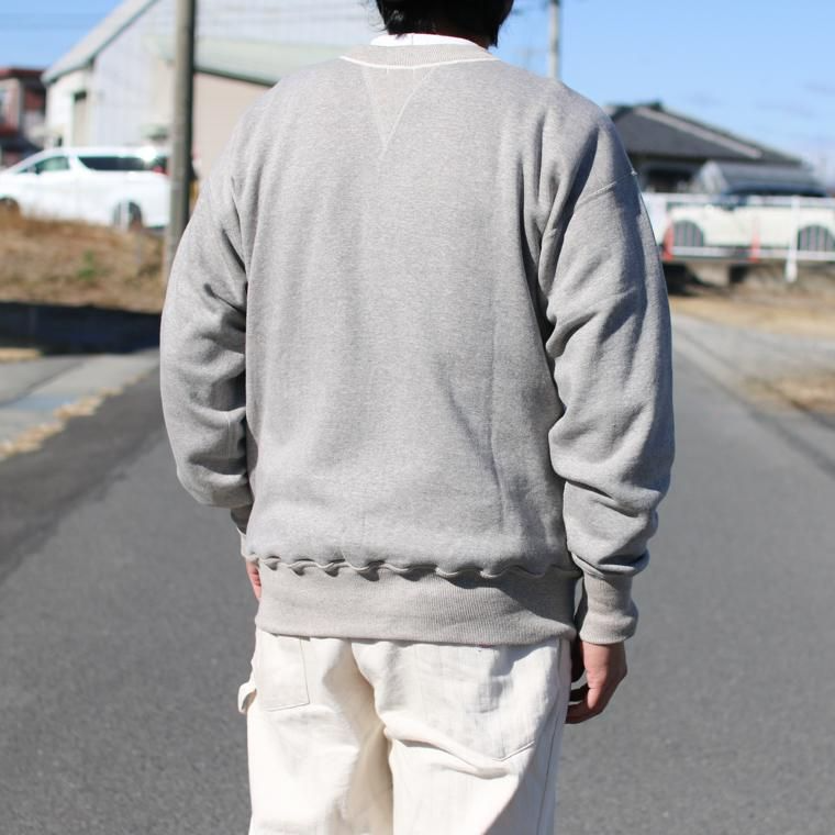 WAREHOUSE ウエアハウス Lot401 吊り編みクルースウェット CREW SWEAT 杢グレ