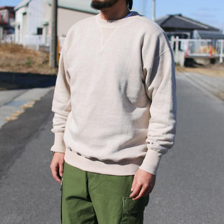 WAREHOUSE ウエアハウス Lot401 吊り編みクルースウェット CREW SWEAT オートミール