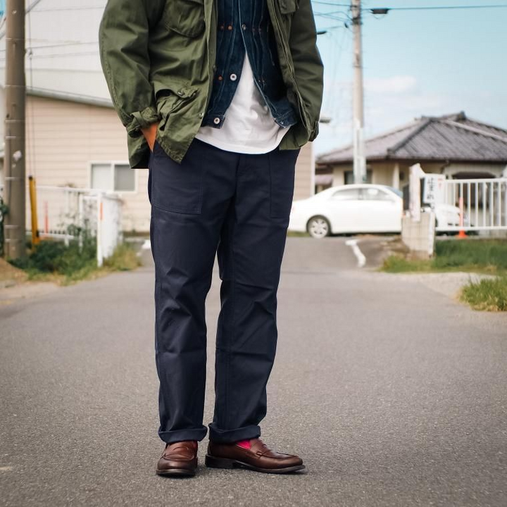 FOB factory エフオービーファクトリー F0431 BAKER PANTS Navy