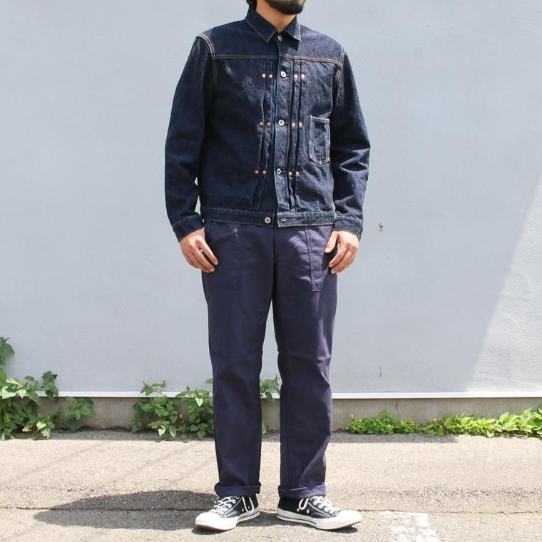 FOB factory エフオービーファクトリー F0431 BAKER PANTS Navy
